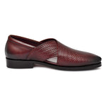Load image into Gallery viewer, Men&#39;s Genuine Leather Unique Design wine Color Peshawari Sandals Shoes - Feetique Footwea
