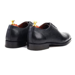 Load image into Gallery viewer, mens black whole cut crust leather formal shoes business &amp; casual party wear Leather shoes Feetique Footwea 
