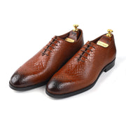 Men’s Tan Whole cut, Crust Leather Formal shoes, Business & Casual Wear Leather shoes Feetique Footwea 