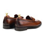 Load image into Gallery viewer, Men’s tan Genuine Leather Formal Tassel Loafers Dress Shoes - Feetique Footwea
