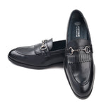 Load image into Gallery viewer, Men’s Black genuine leather formal loafer shoes, Business &amp; Casual Wear - Feetique Footwea
