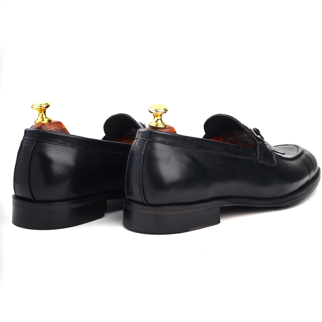 Men’s Black genuine leather formal loafer shoes, Business & Casual Wear - Feetique Footwea