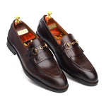 Load image into Gallery viewer, Men’s Brown genuine leather formal loafer shoes, Business &amp; Casual Wear - Feetique Footwea
