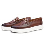Load image into Gallery viewer, Feetique Handmade Genuine Leather Shoes with EVA Sole – Elegance Meets Comfort (With Buckle)
