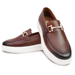 Load image into Gallery viewer, Feetique Handmade Genuine Leather Shoes with EVA Sole – Elegance Meets Comfort (With Buckle)
