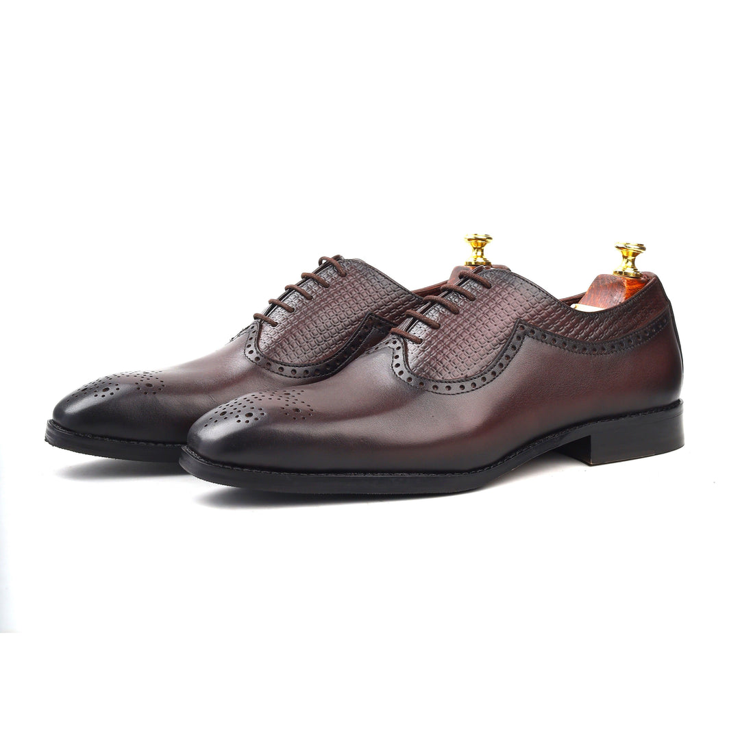 Mens maroon crust leather dress oxford shoes, office & casual party wear men Leather shoes Feetique Footwea 