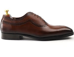 Load image into Gallery viewer, Mens tan crust leather dress oxford shoes, office &amp; casual party wear - Feetique Footwea
