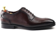 Men maroon crust leather formal dress shoes, business and casual party wear maroon leather men shoe Feetique Footwea 40 (UK 6) 