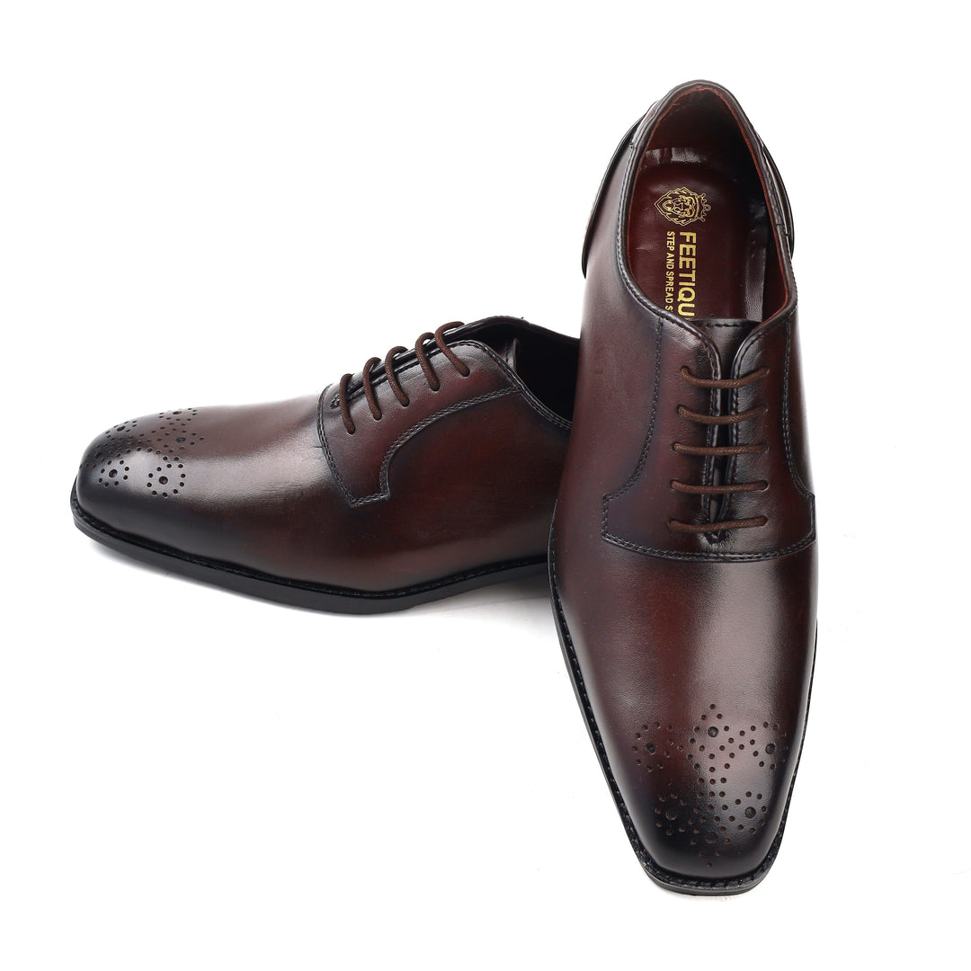 Men maroon crust leather formal dress shoes, business and casual party wear maroon leather men shoe Feetique Footwea 